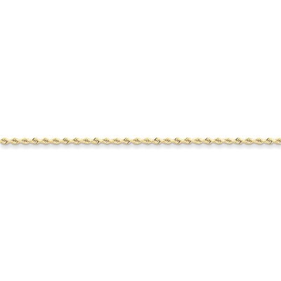 2mm Handmade Diamond-cut Rope Chain 9 Inch 10k Gold 10K014-9, MPN: 10K014-9, 886774399577