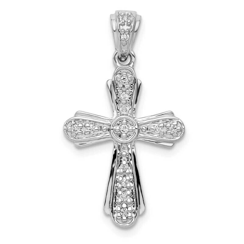 1/10Ct. Diamond Cross Pendant 14k White Gold PM5120-010-WA, MPN: PM5120-010-WA, 883957514581