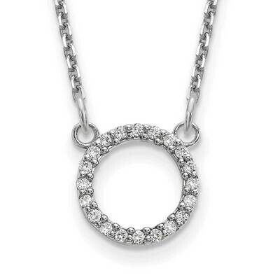 Diamond Open Circle Necklace 14k White Gold XP5027WVS, MPN: XP5027WVS, 883957942889