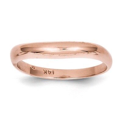 Polished Stackable Wave Ring 14k Rose Gold K589, MPN: K589, 886774101347
