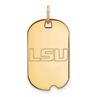 Louisiana State University Small Dog Tag Gold-plated Silver GP021LSU, MPN: GP021LSU, 886774926063