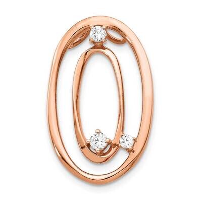 1/5Ct. Diamond Double Oval Chain Slide 14k Rose Gold PM4245-020-RA, MPN: PM4245-020-RA, 883957509648