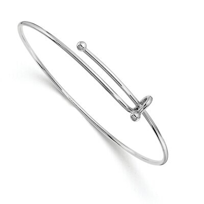 Bright Silver-tone Plated One Hook Expandable Bracelet Stainless Steel ST4857W, MPN: ST4857W, 79052…