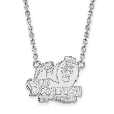 Old Dominion University Large Pendant with Chain Necklace 10k White Gold 1W012ODU-18, MPN: 1W012ODU…