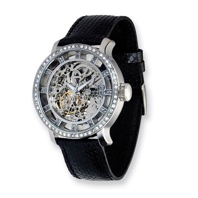 Moog Chameleon Swarovski Bezel Black Strap Watch - Fashionista, MPN: XWA4192,