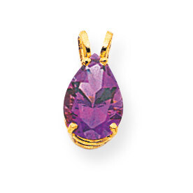 10x7mm Pear Amethyst pendant 14k Gold XP427AM, MPN: XP427AM, 883957233437