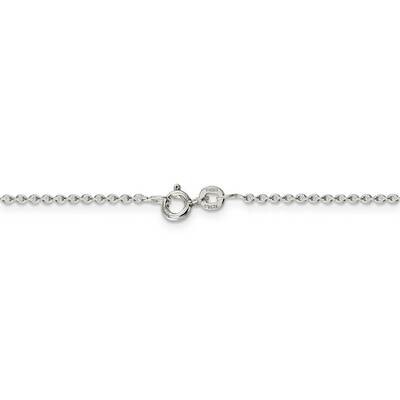 20 Inch Rhodium-plated 1.5mm Cable Chain Sterling Silver QCL040R-20, MPN: QCL040R-20, 886774126630