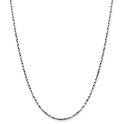 20 Inch 1.75mm Round Box Chain 14k white Gold BC139-20, MPN: BC139-20, 886774418599