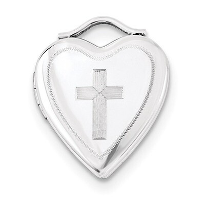 20mm Cross Locket Sterling Silver QLS678