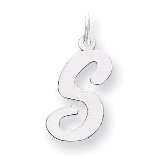 Large Script Initial S Charm 14k white Gold YC663S, MPN: YC663S, 883957030845