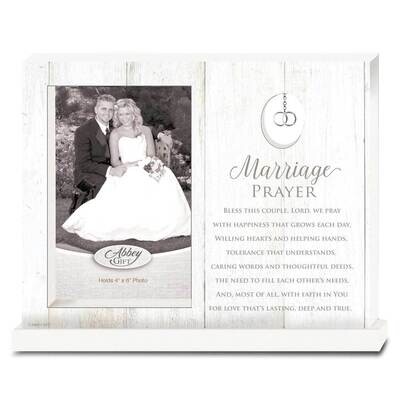 Marriage Prayer 4 x 6 Inch Standing Picture Frame with Double Rings Charm Boxed GM21211, MPN: GM212…