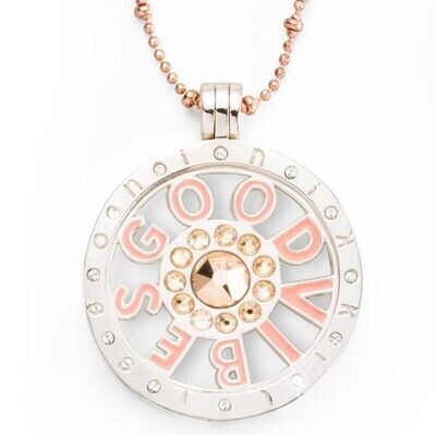 Nikki Lissoni 33mm Coin Inside 35mm Pendant On 60cm Length Chain with Deluxe Gift Box Bag &amp; Pouch S…