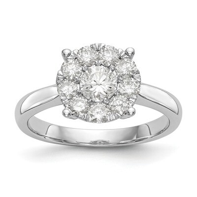 Complete Diamond Cluster Engagement Ring 14k White Gold RM2351E-100-WAA, MPN: RM2351E-100-WAA, RM23…
