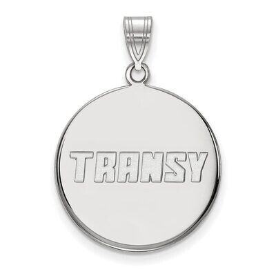Transylvania University Large Disc Pendant 10k White Gold 1W001TRU, MPN: 1W001TRU, 886774766584