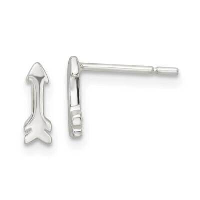 Tiny Arrow Post Earrings Sterling Silver Polished QE16439, MPN: QE16439, 196904166048