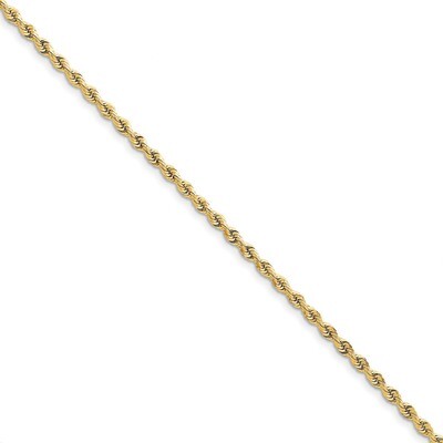 7 Inch 3.35mm Diamond -cut Quadruple Rope Chain 10k Gold 10QT025-7, MPN: 10QT025-7, 191101600685