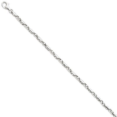 3.75mm Polished Fancy Link Chain 8 Inch 14k White Gold WLK711-8, MPN: WLK711-8, 886774405926