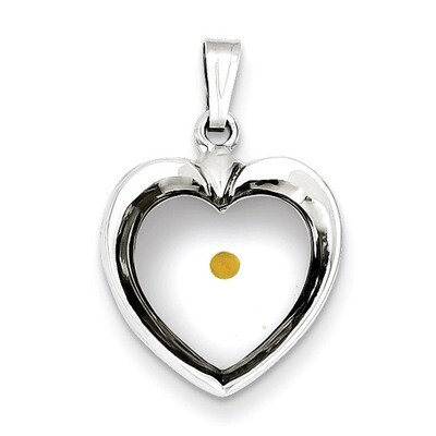 Heart with Mustard Seed Pendant Sterling Silver QC7398, MPN: QC7398, 191101184840
