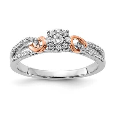Si1/Si2, G H I, Looped Cluster Ring 14k Gold Lab Grown Diamond RM7572E-020-WRLG, MPN: RM7572E-020-W…