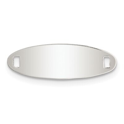 Oblong Component Link Sterling Silver Polished SS5036, MPN: SS5036,