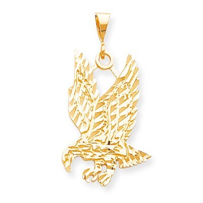Solid Diamond-cut Eagle Charm 10k Gold 10C624, MPN: 10C624, 883957392806
