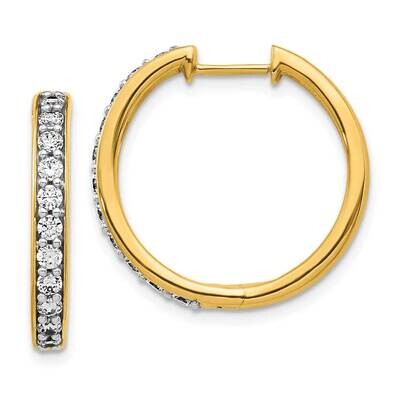 SI1/SI2 G H I Hoop Earrings 14k Yellow Gold Lab Grown Diamond EM4265-075-YLG, MPN: EM4265-075-YLG, …