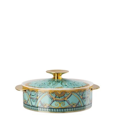 Versace La Scala del Palazzo Verde Vegetable Bowl Covered, MPN: 19335-403664-11320, 790955081307