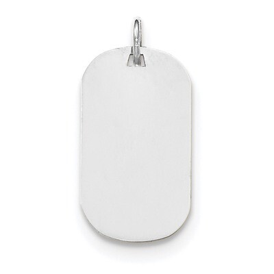 Plain .018 Gauge Engravable Dog Tag Disc Charm 14k white Gold XWM619/18, MPN: XWM619/18, 1911014553…