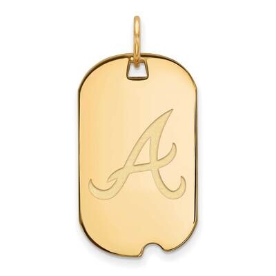 MLB Atlanta Braves Small Dog Tag Pendan Gold-plated Sterling Silver GP027BRA, MPN: GP027BRA, 883957…