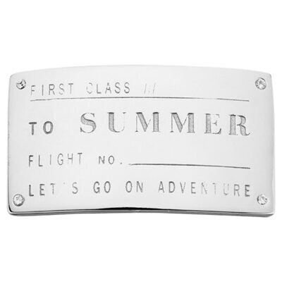 Nikki Lissoni Silver-plated Large Tag of 34 x 19 mm My Ticket To Summer T1000SL, MPN: T1000SL, 8719…