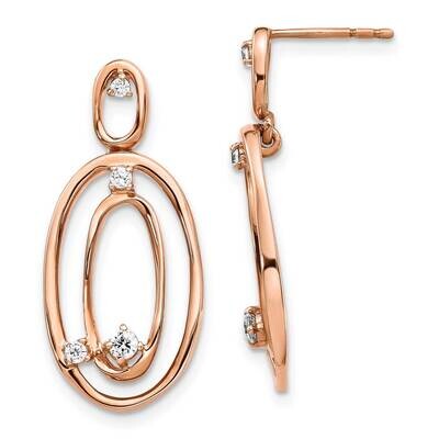 Diamond Post Earrings 14k Rose Gold EM4245-020-RA, MPN: EM4245-020-RA, 883957205892