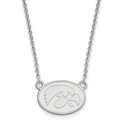 University of Iowa Small Pendant with Chain Necklace 14k White Gold 4W056UIA-18, MPN: 4W056UIA-18, …
