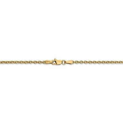 22 Inch 2.2mm Solid Polished Cable Chain 14k Yellow Gold PEN139-22, MPN: PEN139-22, 886774591131
