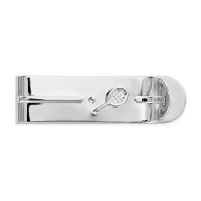 Tennis Racquet Money Clip Sterling Silver Rhodium-plated QQ625, MPN: QQ625, 883957964003