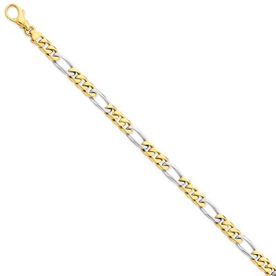 6.2mm Polished Fancy Link Chain 24 Inch 14k Two-Tone Gold LK488-24, MPN: LK488-24, 191101652479