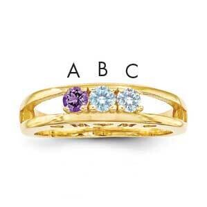 3mm Synthetic Family Jewelry Ring 14k Gold XMR71/3SY, MPN: XMR71_3--6, 883957869995