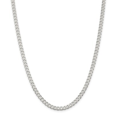 22 Inch 4.5mm Curb Chain Sterling Silver QCB120-22, MPN: QCB120-22, 883957193922