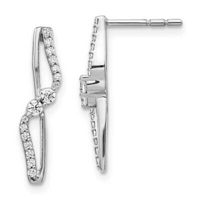 Fancy Earrings 14k White Gold Diamond EM3839-025-WA, MPN: EM3839-025-WA, 883957258287