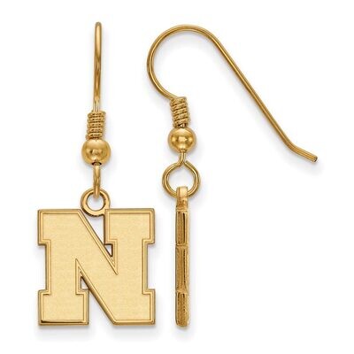 University of Nebraska Small Earring Dangle Gold-plated Silver GP085UNE, MPN: GP085UNE, 886774956190