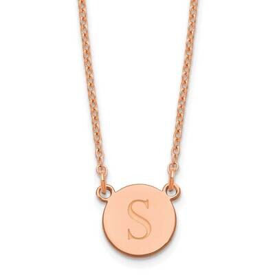 Initial Circle Necklace Sterling Silver Rose-plated XNA1351RP, MPN: XNA1351RP,