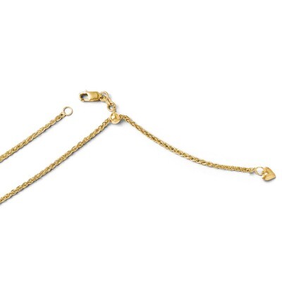 Leslie&#39;s Adjustable Semi Solid Chain 30 Inch - 14k Gold HB-1208-30, MPN: 1208-30, 886774544335