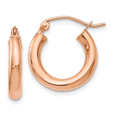 Leslie&#39;s Hoop Earrings 10K Rose Gold Polished HB-10LE384, MPN: 10LE384, 191101737152