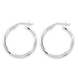 30mm Knife Edge Hoop Earrings Sterling Silver QE6504, MPN: QE6504, 883957579184