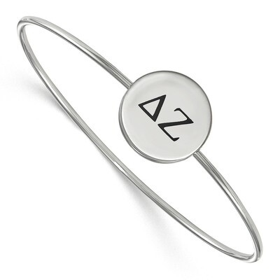 Delta Zeta Enameled Slip-on Bangle Sterling Silver SS025DZ-8, MPN: SS025DZ-8, 191101101380