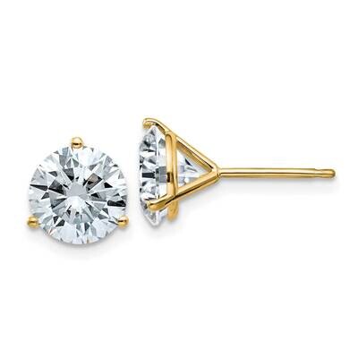 4ct. 8.0mm Round D E F Pure Light Moissanite Earrings 14k Gold YG322-12MP, MPN: YG322-12MP, 1911010…