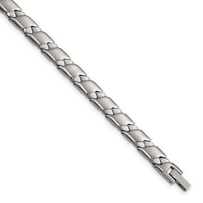 Brushed 8.25 Inch Bracelet Stainless Steel Polished SRB1678-7.5 by Chisel, MPN: SRB1678-7.5, 191101…