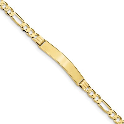 8 Inch Figaro Link ID Bracelet 10k Gold 10LID78-8, MPN: 10LID78-8, 191101598210