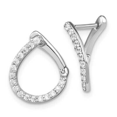Si1/Si2, G H I, Fancy Twist Hoop Earrings 14k White Gold Lab Grown Diamond EM7964-036-WLG, MPN: EM7…