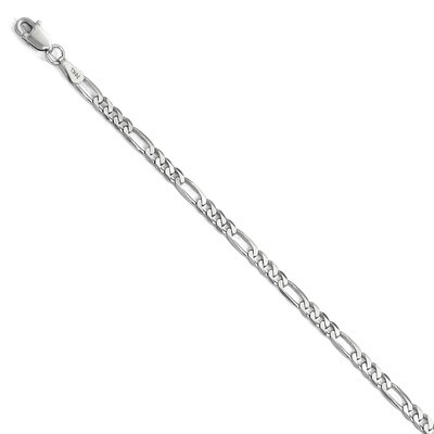 Leslie&#39;s 3.0mm Flat Figaro Chain 7 Inch 14K White Gold HB-1300-7, MPN: 1300-7, 191101849176