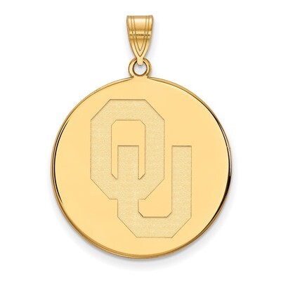 University of Oklahoma x-Large Disc Pendant Gold-plated Sterling Silver GP040UOK, MPN: GP040UOK, 88…